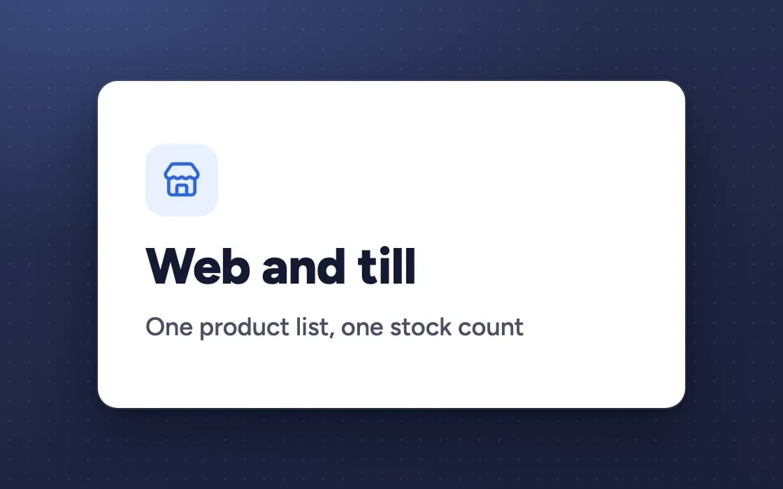 Web e cassa: un'unica lista prodotti, un unico conteggio delle scorte